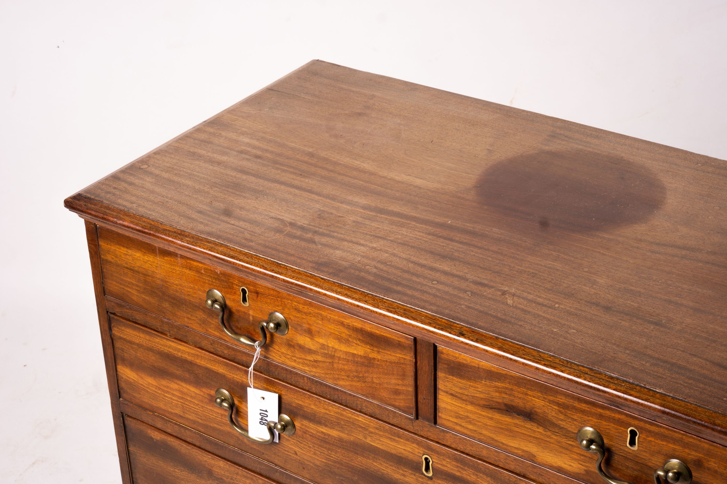 A George III style mahogany chest, width 94cm, depth 47cm, height 81cm